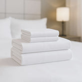 4-Piece King Luxury Cotton Sheet Set, White