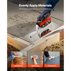 Tile Tools Stainless Steel Flat Finishing Trowel 10.9x4.4in Concrete