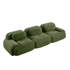 3-seat sofa premiumCorduroy Fabric fabric modular multi-combination anti-slip design no assembly curved armrests ergonomic support high-resilience sponge for living rooms bedrooms,Olive green