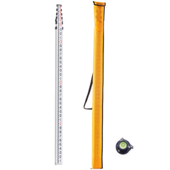 Measuring Rod 18-Feet/10ths 6 Sections Telescopic Grade Rod 1/10ft w/ Bag