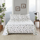 4 PCS Cal King Sheet Set Green Trees & Trucks
