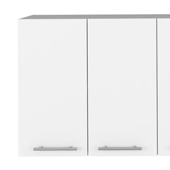 Kitchen Cabinet Durham, Four Doors, White Finish
