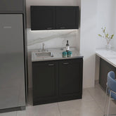 2-piece Rectangle Cabinet Set Wenge