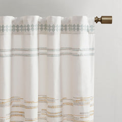 Cotton Printed Curtain Panel with tassel trim and Lining(Only 1 Pc Panel)