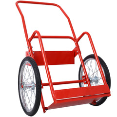Large Dual Oxygen Tank Cart Dolly Double Cylinder Cart, 20" pneumatic Wheels Includes two fastening belts