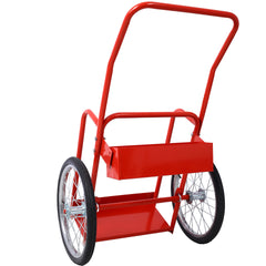 Large Dual Oxygen Tank Cart Dolly Double Cylinder Cart, 20" pneumatic Wheels Includes two fastening belts