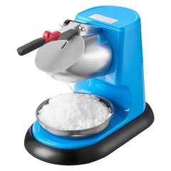 Commercial Ice Crusher 220LBS/H Electric Snow Cone Maker Shaved Ice Blue