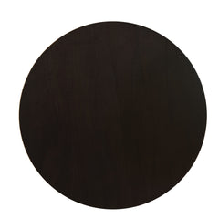 Tior Accent Table, 20 Inch Round Wood Brown Top, Gray Metal Base