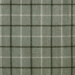 Plaid Rod Pocket and Back Tab Curtain Panel with Fleece Lining Green 50x95"