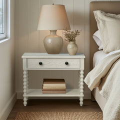 Beckett Large Nightstand, Antique Cream