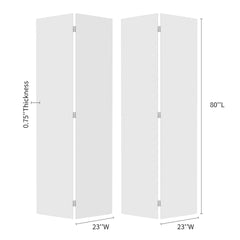 18Double Modern flat panel 46 in. x 80 in. Solid Core White Finished Vinyl bi-fold door With Hardware kit