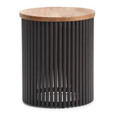 Demy Accent Table in Natural/Black