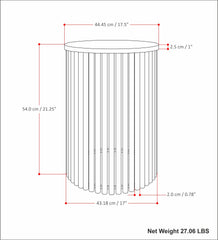 Demy Accent Table in Natural/Black
