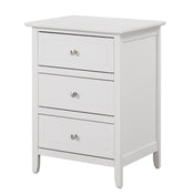 Versatile White Transitional Nightstand