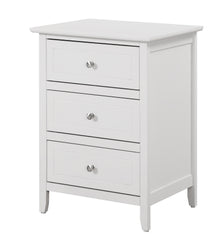 Versatile White Transitional Nightstand