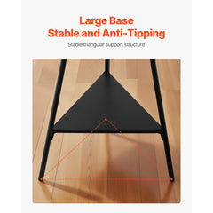 Coat Rack Freestanding Coats Rack Stand with 2 Shelves & 6 Hooks