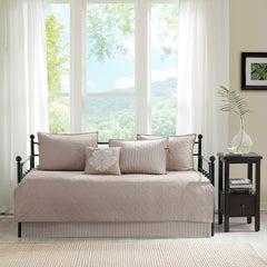 6 Piece Reversible Daybed Cover Set Khaki Daybed