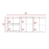 Yuma 150" Wall Cabinet, Two Close Cabinets, Two Open Shelves