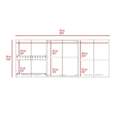 Yuma 150" Wall Cabinet, Two Close Cabinets, Two Open Shelves