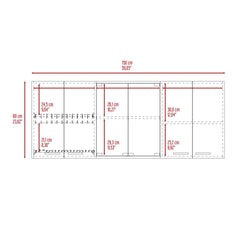 Yuma 150" Wall Cabinet, Two Close Cabinets, Two Open Shelves