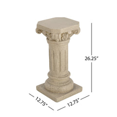 Pedestal Column Plant Stand, 26.25 Inch, Indoor and Outdoor