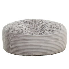 Oversized Memory Foam Bean Bag, Fabric Upholstered Living Room Sofa Chair Bean Bag, Light Gray