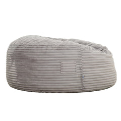 Oversized Memory Foam Bean Bag, Fabric Upholstered Living Room Sofa Chair Bean Bag, Light Gray
