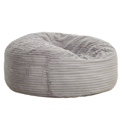 Oversized Memory Foam Bean Bag, Fabric Upholstered Living Room Sofa Chair Bean Bag, Light Gray