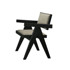 Dining Room Black Arm Chairs Light Gray Upholstery Seat 2pc Dining Arm Chairs Dining Room Furniture