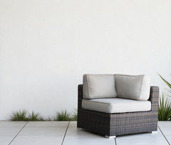 Minnesota Wicker Sectional Corner - Brown