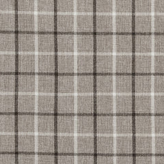 1-Piece 50x95" Plaid Faux Leather Tab Top Curtain Panel with Fleece Lining,Brown