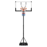 Portable Basketball Stand, 5.25 to 10 ft Height Adjustment Basketball Hoop & Goal, Portable Basketballs Hoop with 48 inch PC Backboard & Wheels for Kids, Teens, Adults in Driveways, Pools