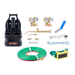 Oxygen Acetylene Torch Kit 14PCS Gas Welding Set & Cylinder Holder 177'' Hose
