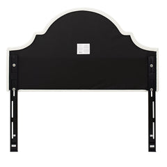 Catherine Upholstered Queen Headboard, Antique White Woven