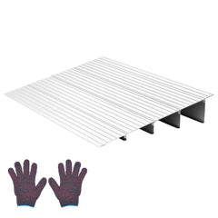 Door Threshold Ramp, 4 inch Rise, Aluminum Alloy Threshold Ramp Rated 800 lbs Load Capacity, Handicap Ramps for Home Steps for Wheelchair, Scooters, Power Chairs, Walkers, Bicycle, Tricycle