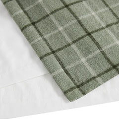 Plaid Faux Leather Tab Top Curtain Panel with Fleece Lining(Only 1 Pc Curtain Panel)