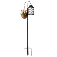 Double Shepherds Hook 8 Pack 60 Inch Heavy Duty Bird Feeder Pole