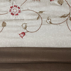 Embroidered 7 Piece Comforter Set Red Queen