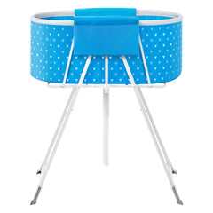 Foldable Dog Bathtub Elevated Light Blue Bathing Station for Small & Medium Pets