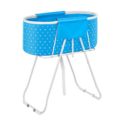 Foldable Dog Bathtub Elevated Light Blue Bathing Station for Small & Medium Pets