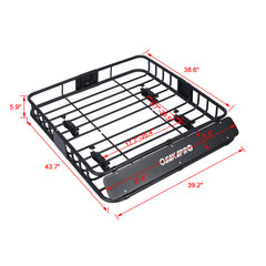 Rooftop Cargo Carrier Basket Motoring Roof Rack,Top Mount Roof Rack 43 black steel