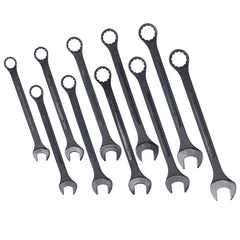 Metric Jumbo Combination Wrench Set Extra Large,10 PC Metric Black-Oxide Jumbo Combo Wrench Set 34-50mm with pouch
