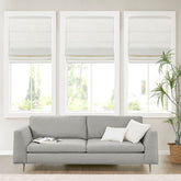 Linen Blend Light Filtering Cordless Roman Shade White 35x64"