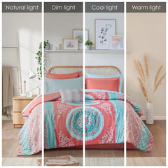 Queen Boho Comforter Set with Bed Sheets