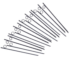 Rebar stake with loop 16pcs Grip Rebar 3/8x 18 Inch Steel Durable Heavy Duty Tent Canopy Ground Stakes with Angled Ends and 1 Inch Loops for Campsites and Canopies