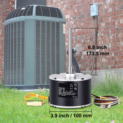 Condenser Fan Motor 5KCP39EGS070S, 5KCP39EGY823S, 1/4 HP 208-230V, 1100RPM, OEM Standard Upgraded Replacement Condenser Motor Reversible Rotating, Explosion-proof CBB65 5μF/370V Capacitor