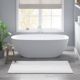1 PCS 24x44" 100% Cotton Tufted 3000 GSM Reversible Bath Rug White