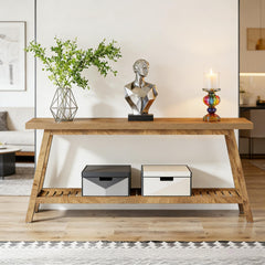 2-Tier Entryway Table,Sofa Table,Space-Saving Console Table