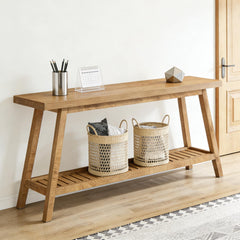 2-Tier Entryway Table,Sofa Table,Space-Saving Console Table