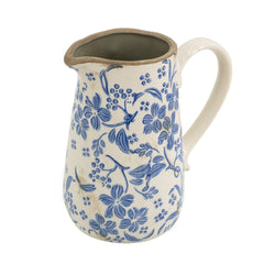6.3x4.5x7.1" Ceramic Pitcher Vase with Handle